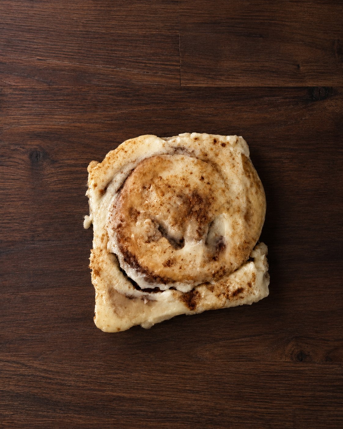 A frosted carrot cake cinnamon roll for the limited No Crumbs Bakery Sunday special